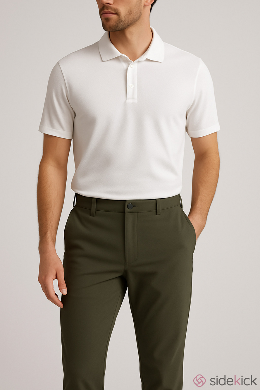 HUDSON North Men's Olive Green Performance Straight Pants Sz SMALL